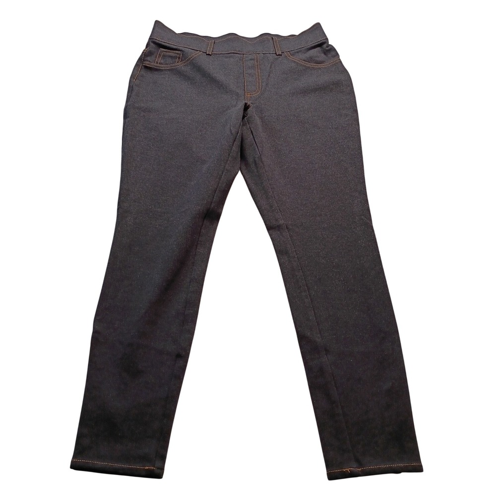 Jones New York Jeggings Women's Pull On Stretch Denim Look Navy Blue Pants M